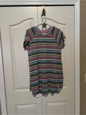 3 for $13 Kensie Multicolor Striped Short-Sleeve Tee - Gray, Pink, Blue, Yellow